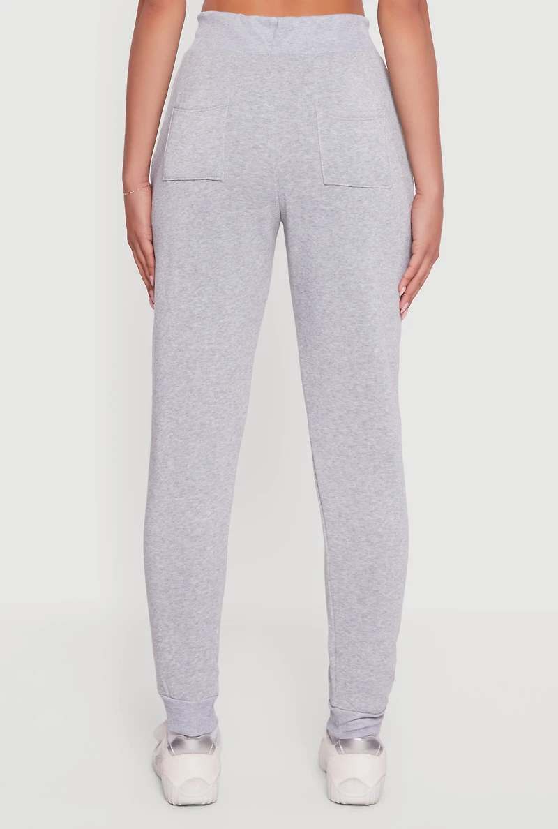 Drawstring Waist Slim Joggers