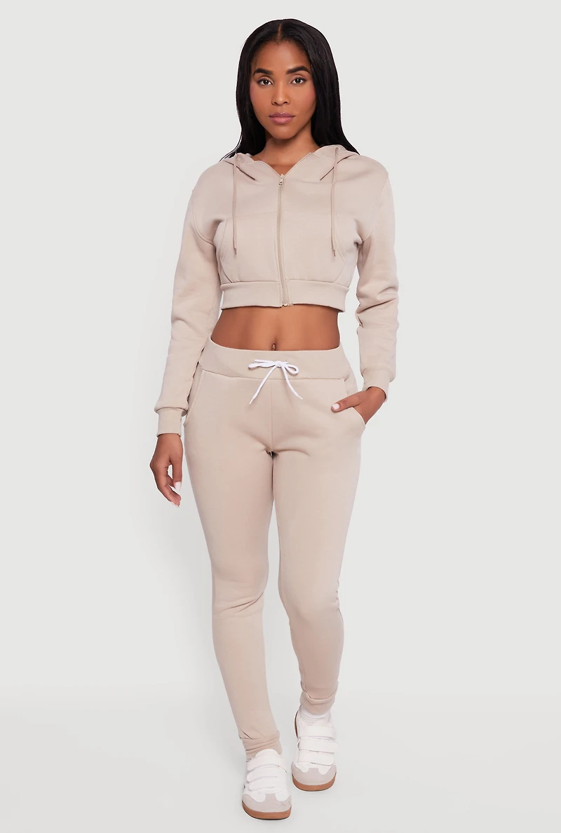 Drawstring Waist Slim Joggers