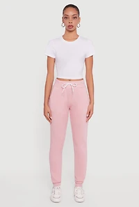 Drawstring Waist Slim Joggers