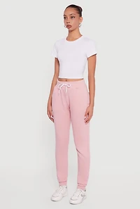 Drawstring Waist Slim Joggers