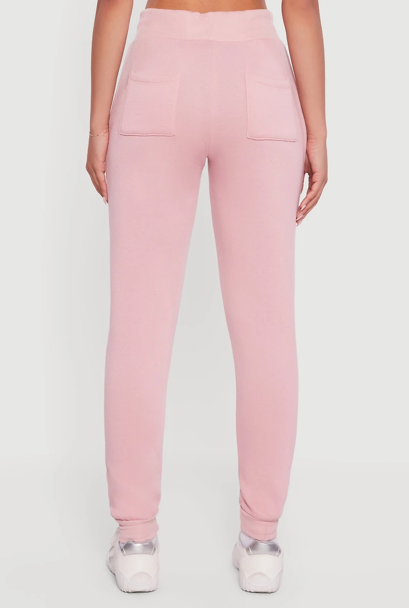 Drawstring Waist Slim Joggers