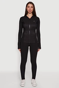 Quilted Side Pull On Leggings