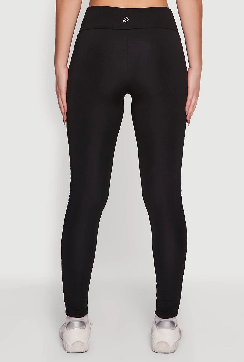 Quilted Side Pull On Leggings