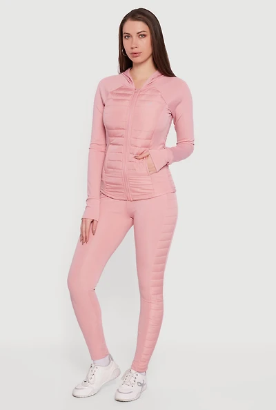 Quilted Side Pull On Leggings