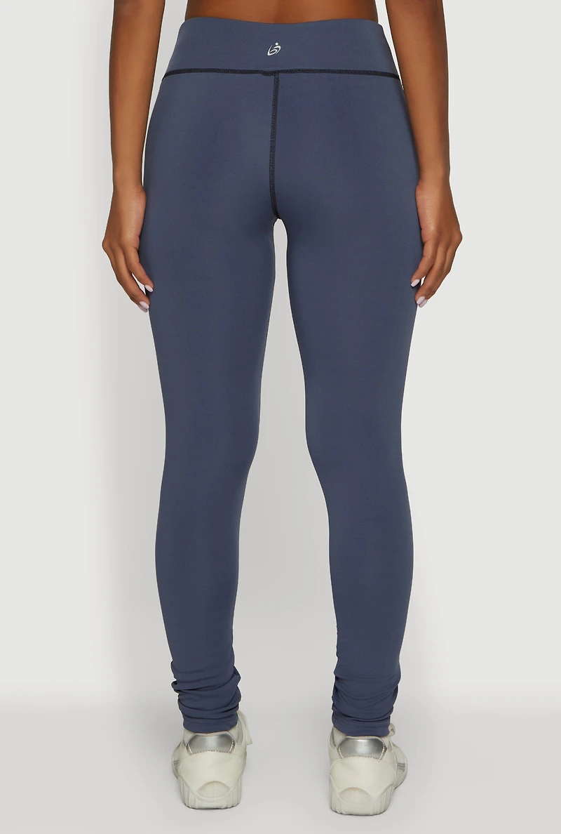 High Waisted Leggings with Zip Pocket Detail