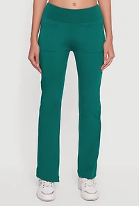 Slim Bootcut Active Pants with Front Pockets