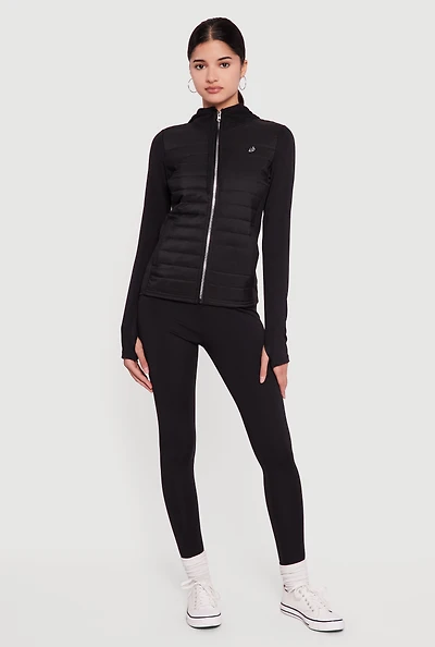 Womens Solid High Waisted Leggings, Black, Size XL