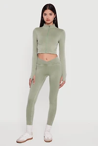 Seamless Acid Wash V-Waist Leggings