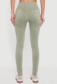 Seamless Acid Wash V-Waist Leggings