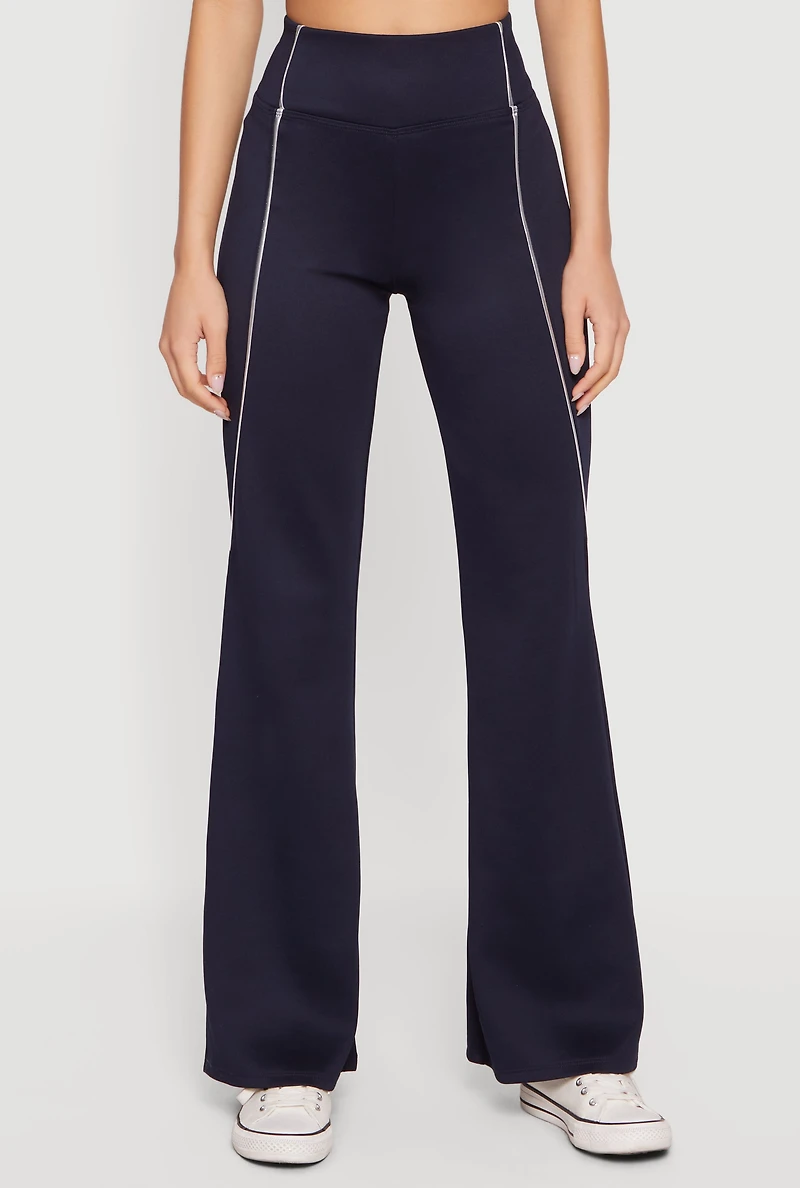 Contrast Trim Straight Leg Sweatpants