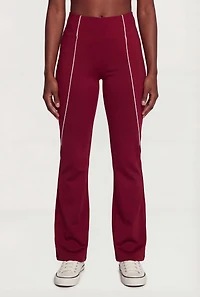 Contrast Trim Straight Leg Sweatpants