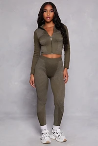 Seamless Laser Cut Detail Cropped Track Jacket
