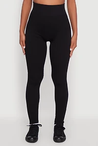 Womens Seamless Textured Knit High Waisted Leggings, S-M