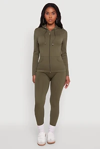 Seamless Textured Knit High Waisted Leggings