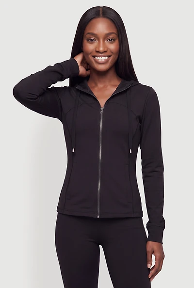 Zip Up Hooded Active Jacket