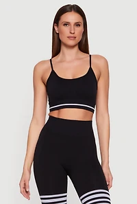 Contrast Trim Seamless Cami Sports Bra