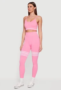 Contrast Trim Seamless Cami Sports Bra