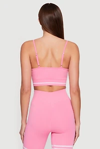 Contrast Trim Seamless Cami Sports Bra