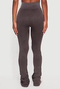 Acid Wash High Waisted Bootcut Active Pants