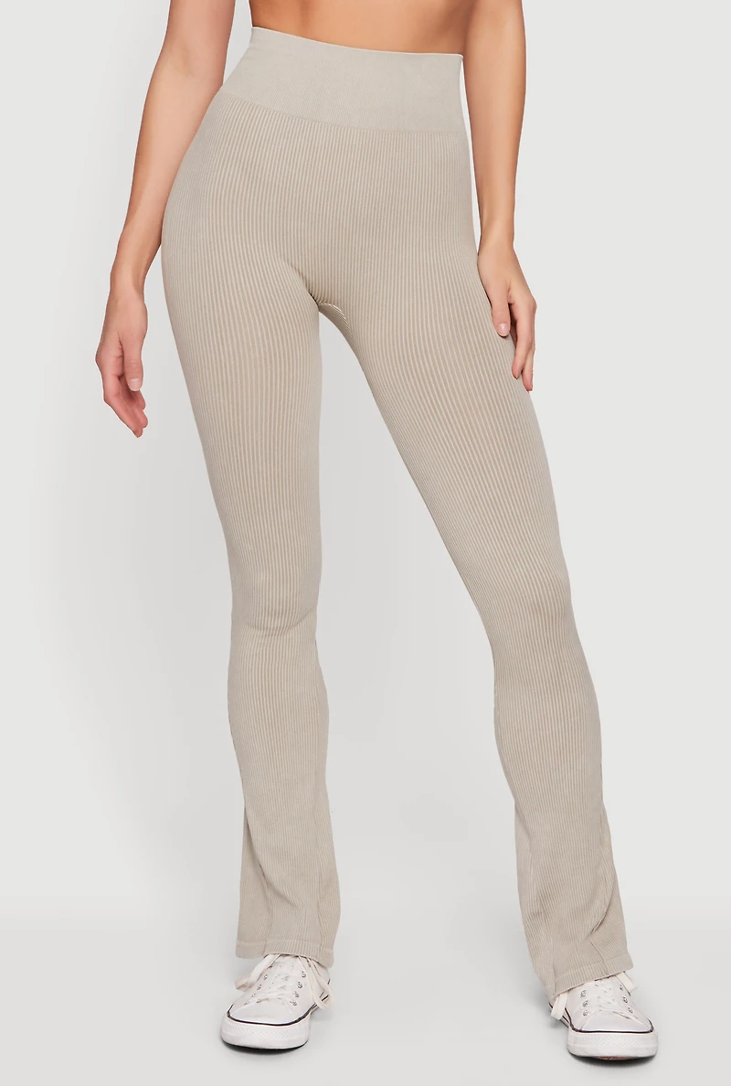 Acid Wash High Waisted Bootcut Active Pants