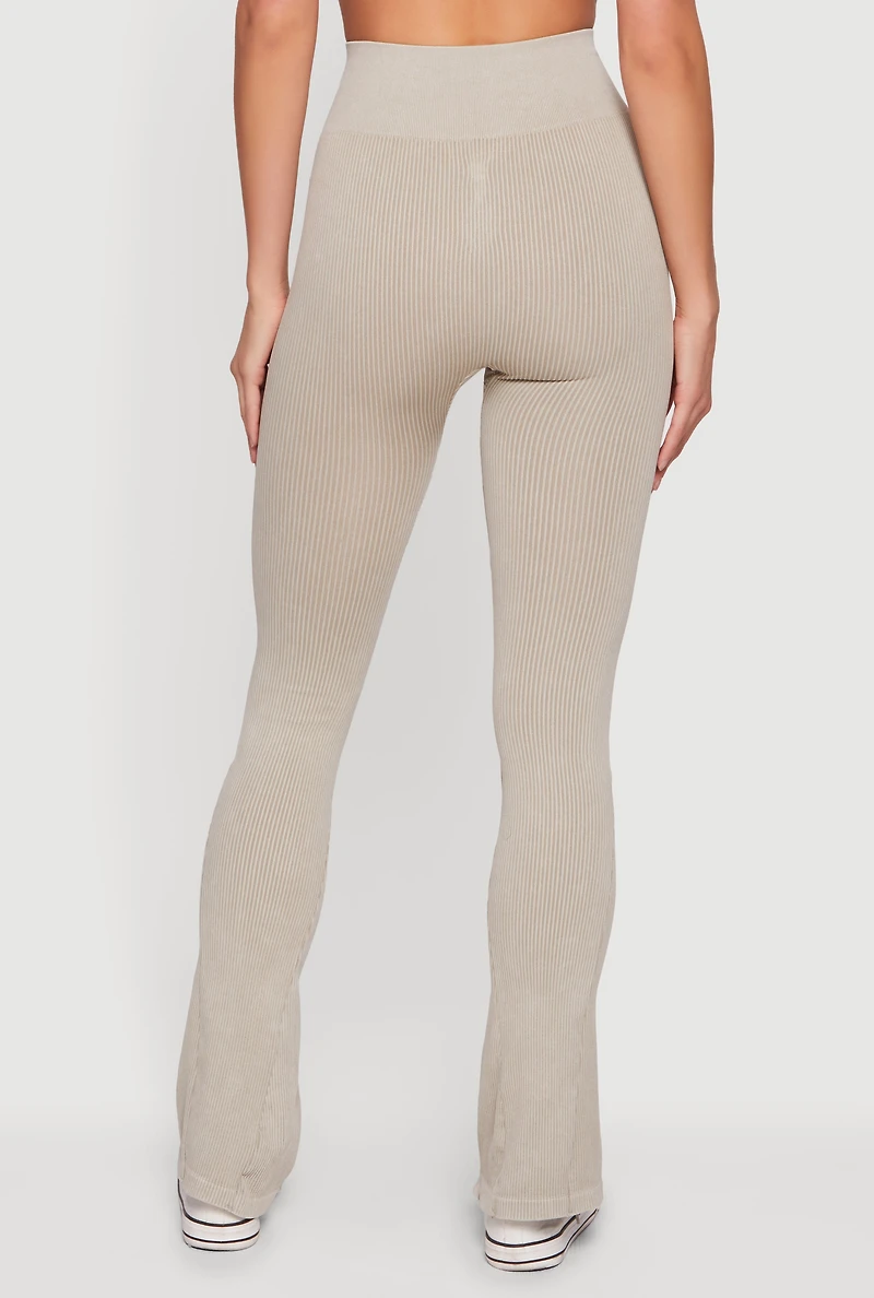 Acid Wash High Waisted Bootcut Active Pants