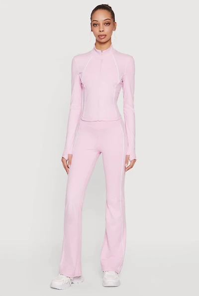Contrast Piping Active Pants