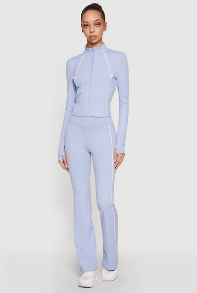 Contrast Piping Active Pants