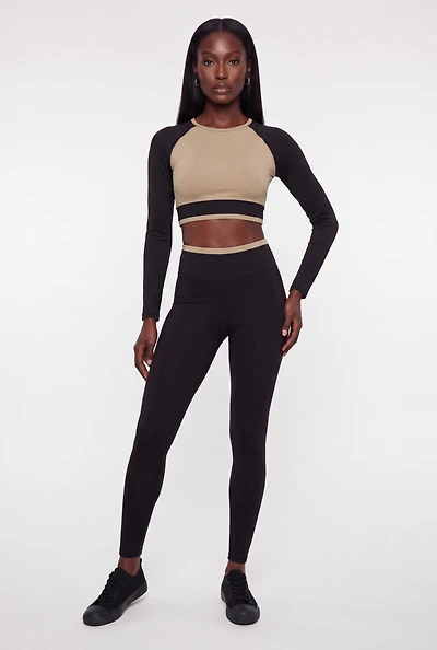 Contrast Trim Active Leggings