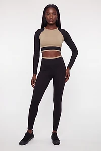 Contrast Trim Active Leggings