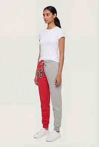 Color Block 68 Graphic Drawstring Waist Joggers