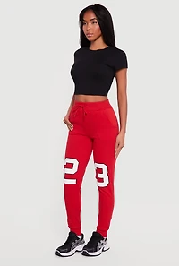 23 Graphic High Waisted Drawstring Joggers