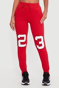 23 Graphic High Waisted Drawstring Joggers