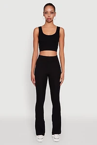 High Waisted Slim Bootcut Yoga Pants