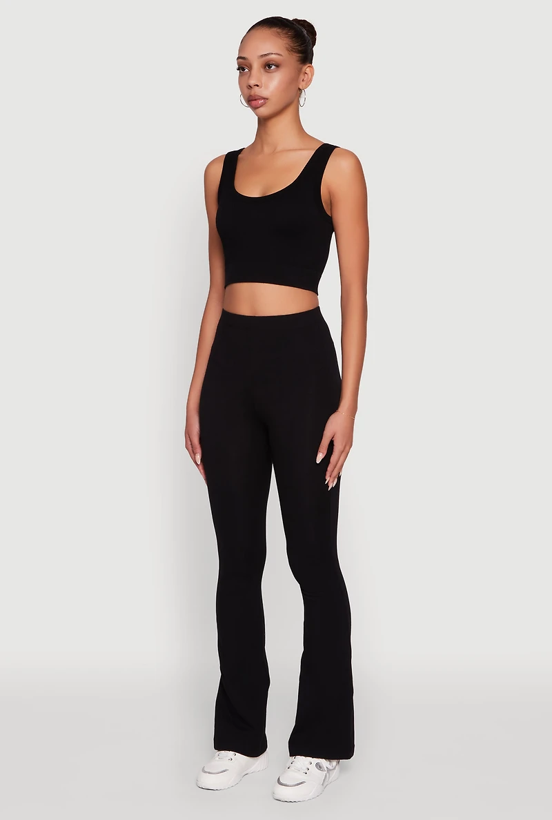High Waisted Slim Bootcut Yoga Pants