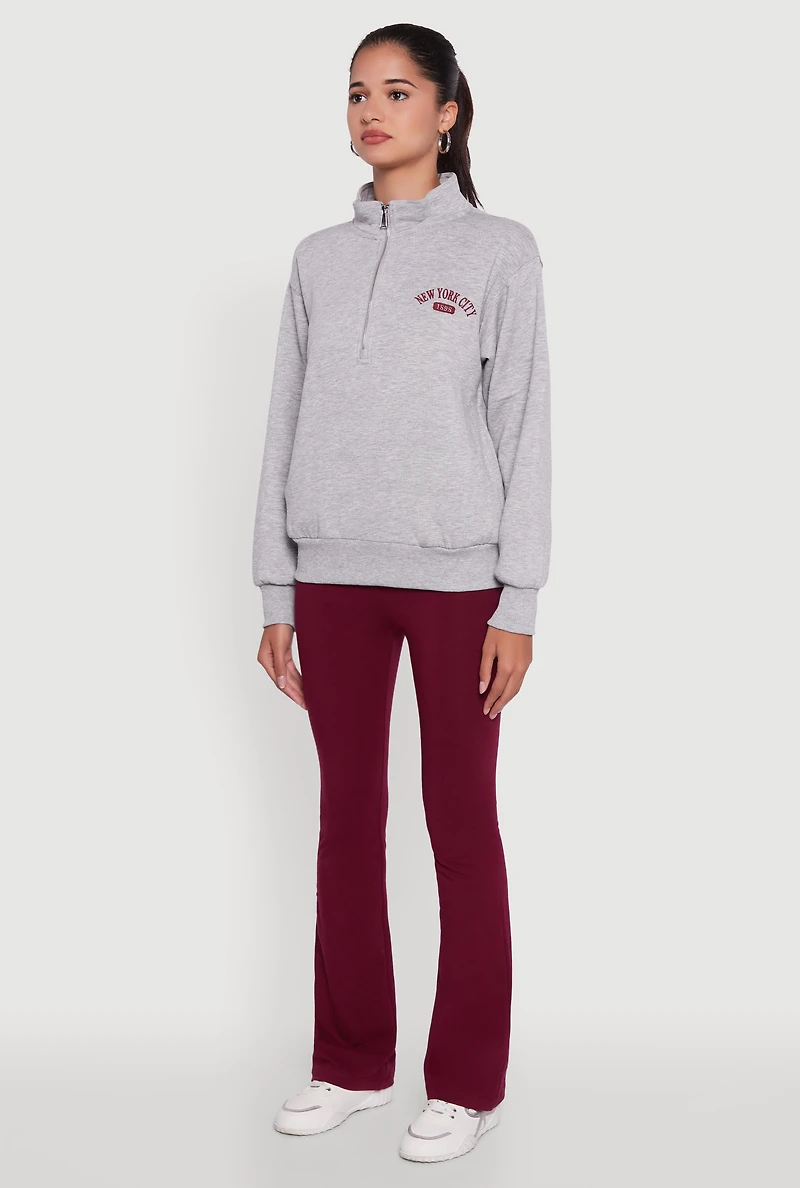 Womens High Waisted Slim Bootcut Yoga Pants, Burgundy, Size M