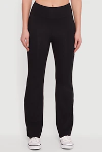 Mid Rise Brushed Knit Bootcut Pants
