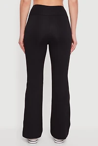 Womens Mid Rise Brushed Knit Bootcut Pants,