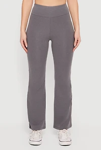 Mid Rise Brushed Knit Bootcut Pants