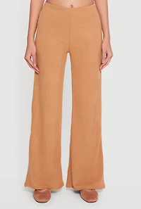 Brushed Rib Knit Pull On Pants