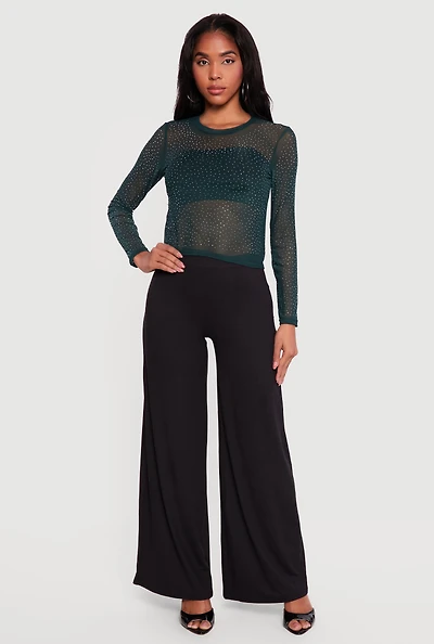 High Waisted Wide Leg Palazzo Pants