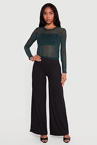 High Waisted Wide Leg Palazzo Pants