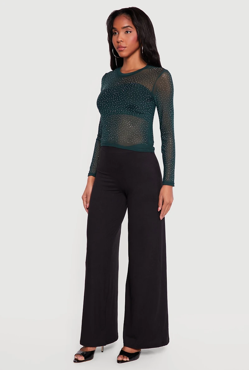 High Waisted Wide Leg Palazzo Pants