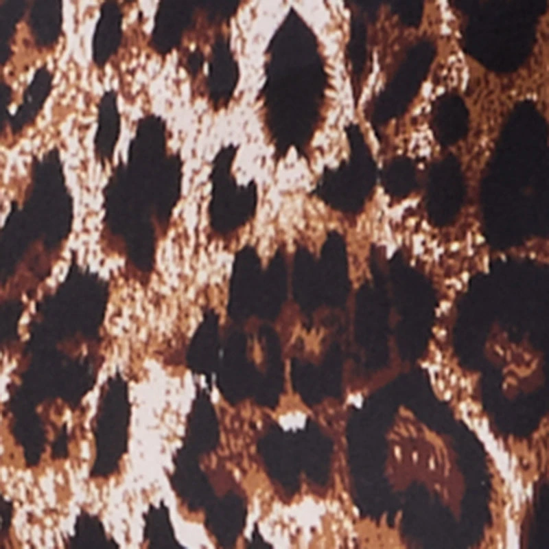 Leopard Print Soft Knit Pull On Pants