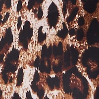 Leopard Print Soft Knit Pull On Pants