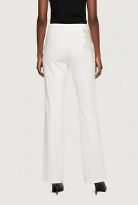 3D Flower Applique Pull On Pants