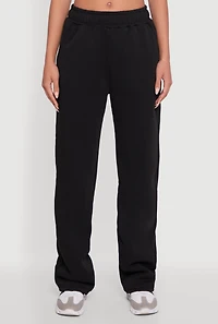 Womens Pull On Straight Leg Sweatpants,