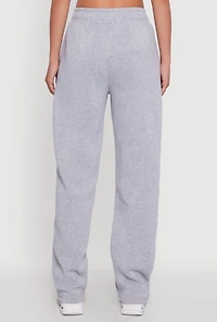 Womens Pull On Straight Leg Sweatpants, Grey, Size L