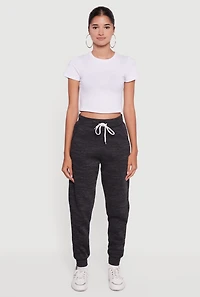 Marled Drawstring Waist Joggers 2 Pack