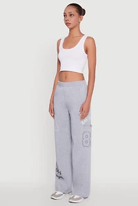 Womens Los Angeles Graphic Wide Leg Sweatpants,