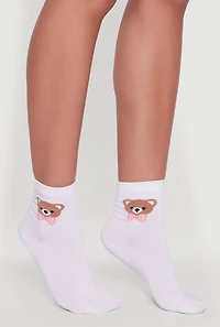 Plaid Flannel Drawstring Waist Pants and Graphic Socks